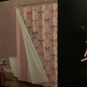 Betsey Johnson shower curtain set bows